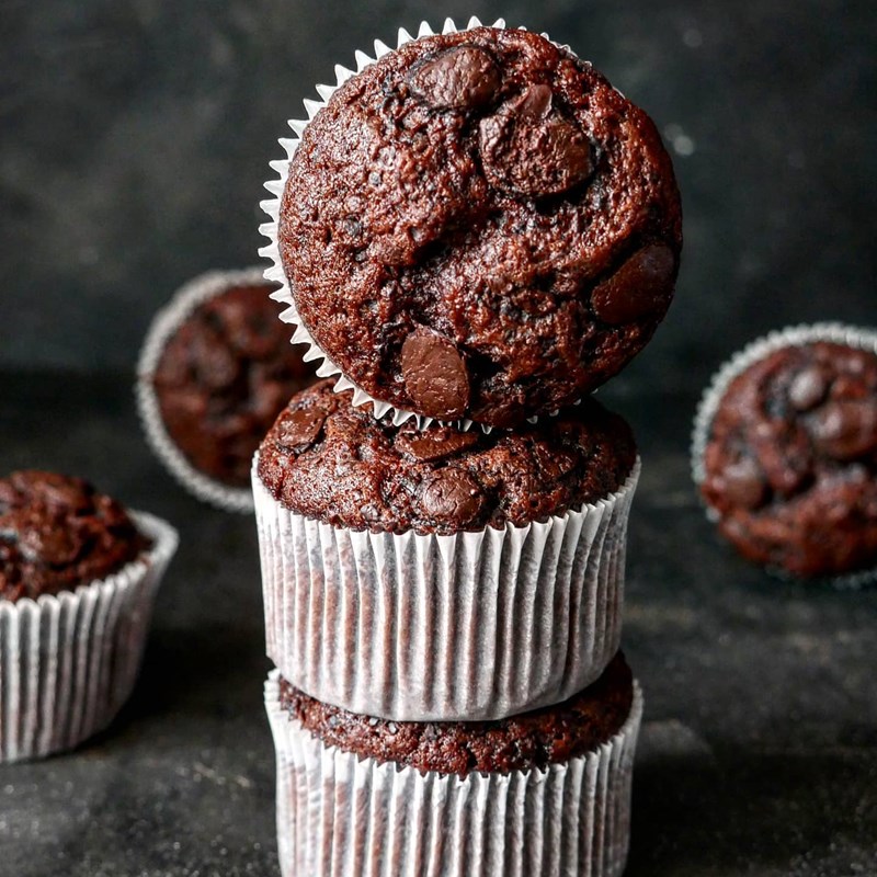 Lenten chocolate muffins