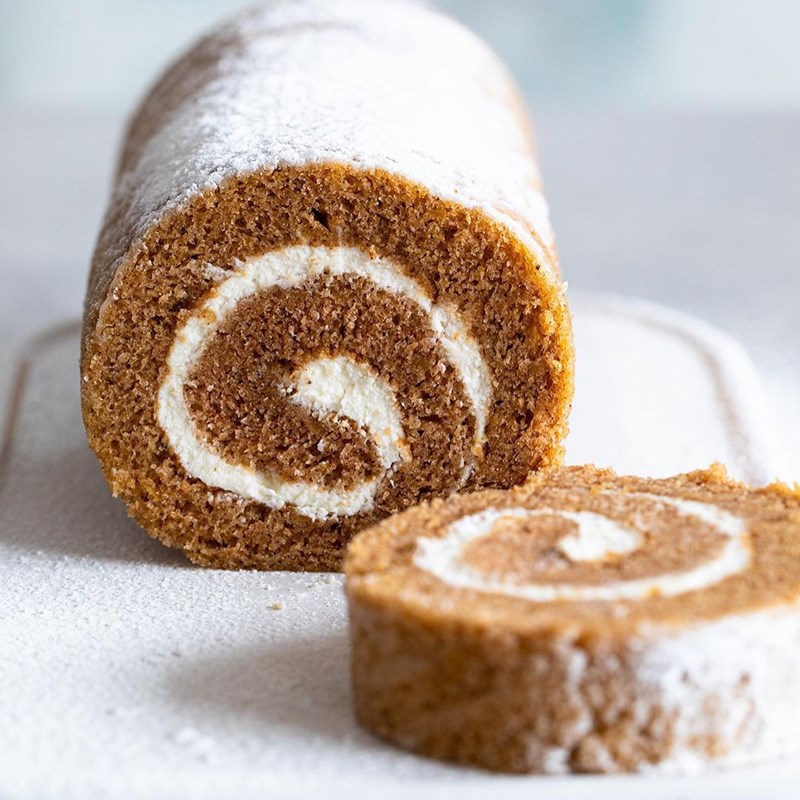 Sweet pumpkin roll that turns out well every time