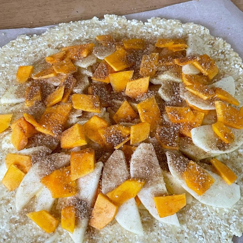 Cottage cheese galette with apples and pumpkin-8