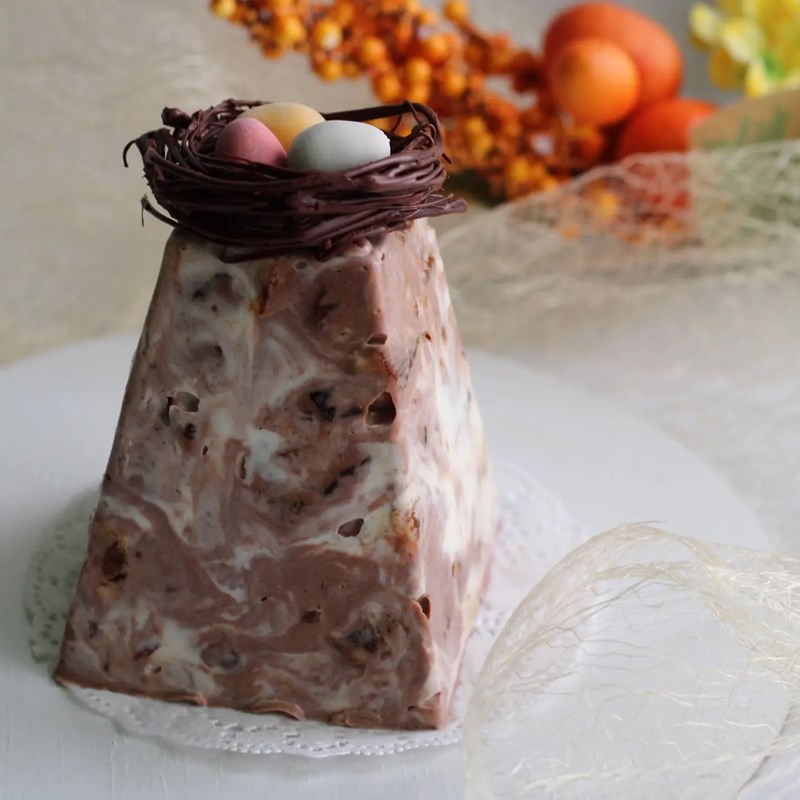 Brewed Easter dessert with labneh cheese