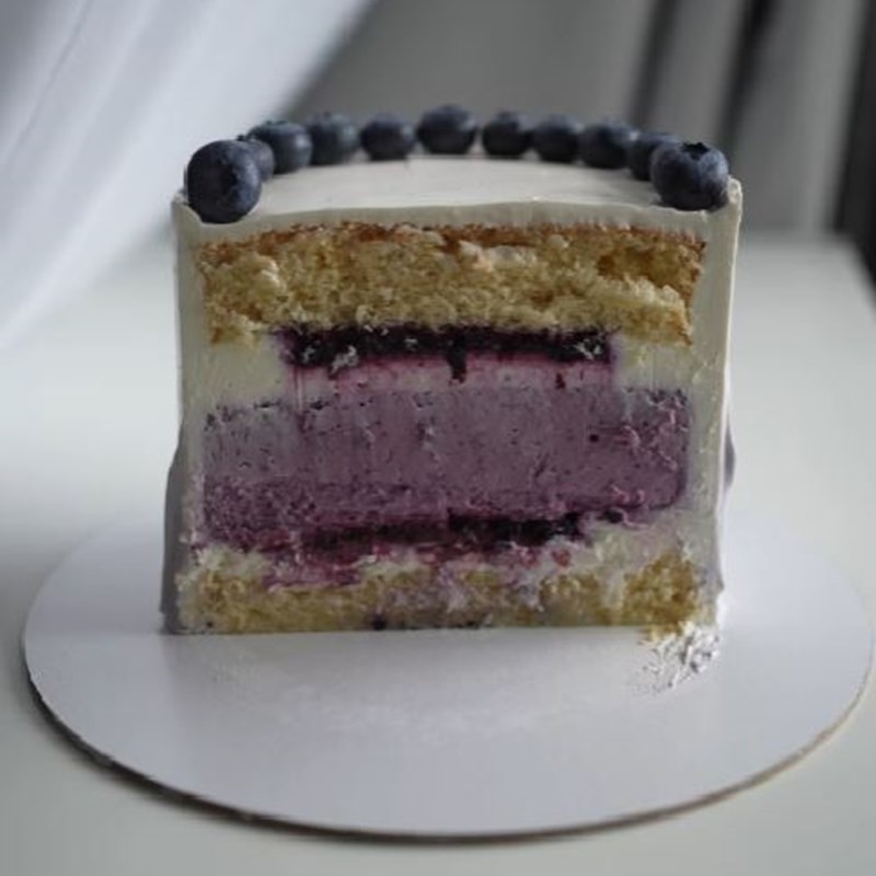 Obscenely delicious blueberry cake