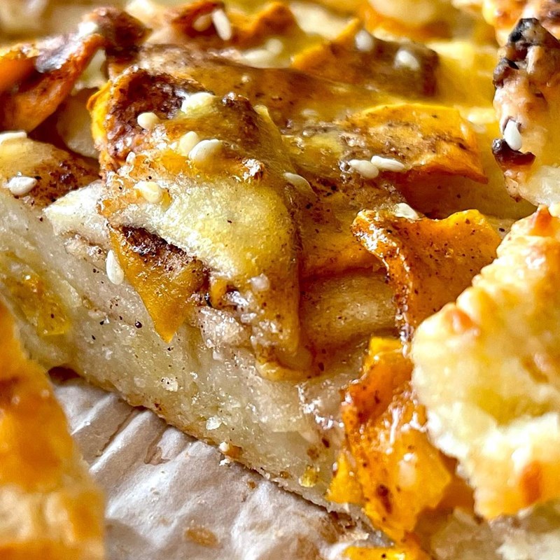 Cottage cheese galette with apples and pumpkin-5